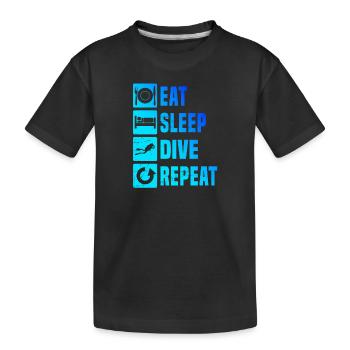 Scuba Taucher Scuba Diver Free Dive Diver - Kinder Premium Bio T-Shirt - Schwarz - Vorne