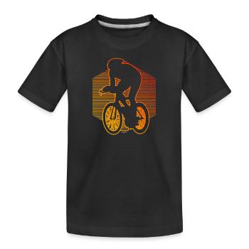 Cycliste sur route femmes course cyclisme vélo de route - T-shirt bio Premium Enfant - noir - Devant