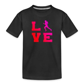 Jogging Running Fitness Women Cross Country Running - Kids' Premium Organic T-Shirt - black - Front