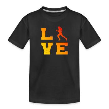 Hommes Jogging Jogging Course Course Femmes - T-shirt bio Premium Enfant - noir - Devant