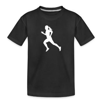 Jogging Course à pied Hommes Course à pied Femmes Jogging - T-shirt bio Premium Enfant - noir - Devant