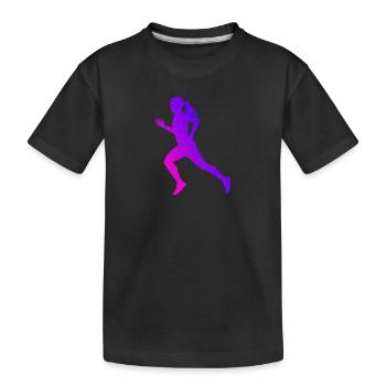Running Cross Country Running Laufen Fitness - Kids' Premium Organic T-Shirt - black - Front