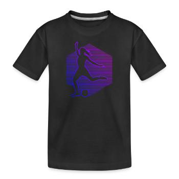 Fussballspielen Herren Fussballer Fussballspieler - Kinder Premium Bio T-Shirt - Schwarz - Vorne