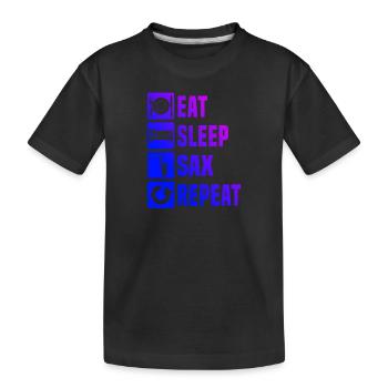 Saxophoniste Saxophoniste Femmes Saxophoniste Hommes - T-shirt bio Premium Enfant - noir - Devant