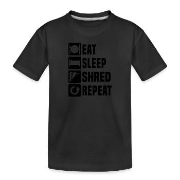 Sports d’hiver Snowboard Snowboard snowboarder Snowboard - T-shirt bio Premium Enfant - noir - Devant