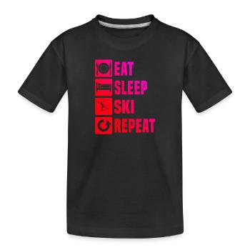 Cross-country skiing Women Cross-country skiing Classic Cross-country skiing Classic - Kids' Premium Organic T-Shirt - black - Front