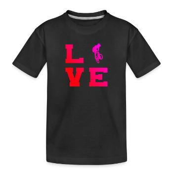 Femmes bmx vélo bmx garçons bmx vélo vélo - T-shirt bio Premium Enfant - noir - Devant