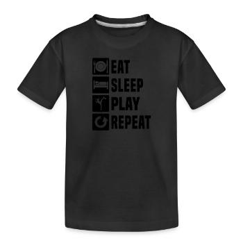 Damen Futnet Spieler Fussballtennis Fussball - Kinder Premium Bio T-Shirt - Schwarz - Vorne