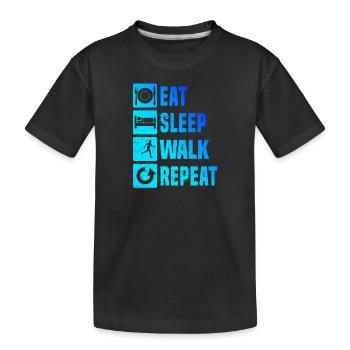 Nordic Walker Walken Damen Walking Herren - Kinder Premium Bio T-Shirt - Schwarz - Vorne