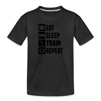 Entraînement aérobique Aérobic Conditionnement aérobique - T-shirt bio Premium Enfant - noir - Devant