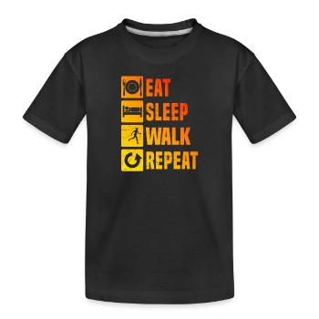 Nordic Walking Women's Walking Walker - Kids' Premium Organic T-Shirt - black - Front