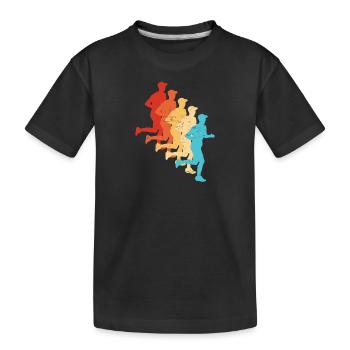 Women's Jogging Race Running Running Fitness - Kids' Premium Organic T-Shirt - black - Front