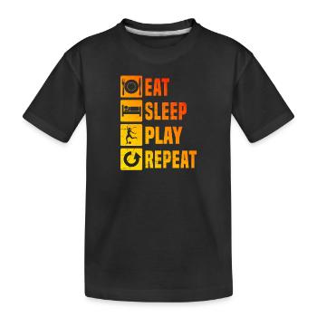 Jeu de football Football Football Jeux de football - T-shirt bio Premium Enfant - noir - Devant