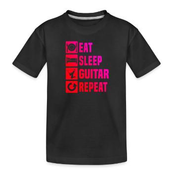 guitare classique guitare électrique guitare électrique guitare électrique - T-shirt bio Premium Enfant - noir - Devant