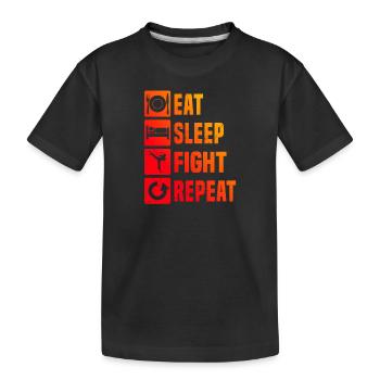 Kickboxer Femmes Boxe Hommes - T-shirt bio Premium Enfant - noir - Devant