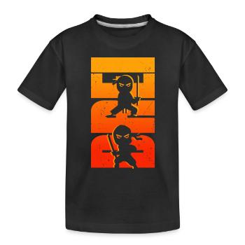 3. Geburtstag Ninja 3 Jahre alt kleiner Ninjas - Kinder Premium Bio T-Shirt - Schwarz - Vorne