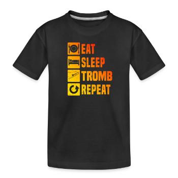 Trombone Trombone Jazz Trombone Jazz Tromboniste - T-shirt bio Premium Enfant - noir - Devant