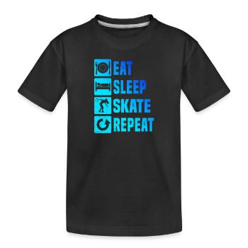 Patinage à roulettes Hommes Patinage à roulettes - T-shirt bio Premium Enfant - noir - Devant