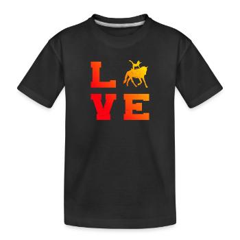 Équitation, exercices d’équilibre, saut en équipe - T-shirt bio Premium Enfant - noir - Devant