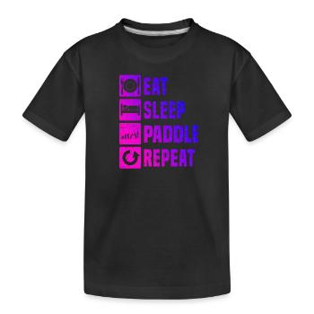 Paddle Racket Women's Paddle Court Paddle Paddle Ten - Kids' Premium Organic T-Shirt - black - Front