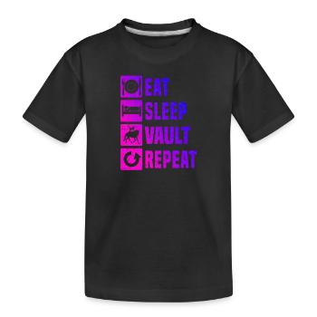 Team Vaulting Equestrian Art Vaulting - Kids' Premium Organic T-Shirt - black - Front