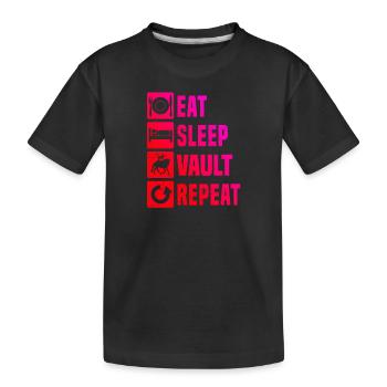 Gymnastique équine de performance équestre pour chevaux féminins - T-shirt bio Premium Enfant - noir - Devant