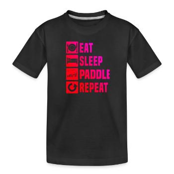 Paddle Court Women's Paddle Racket Paddle Tennis - Kids' Premium Organic T-Shirt - black - Front