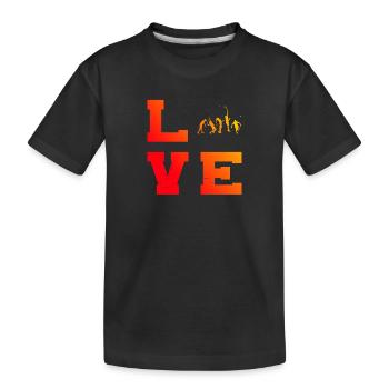 Tennisspieler Tennis spielen Damen Tennis Herren - Kinder Premium Bio T-Shirt - Schwarz - Vorne