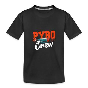Fire Marshal Chief Pyromaniac Pyro Crew - Kids' Premium Organic T-Shirt - black - Front