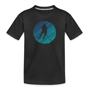 Floorball Floorball Player Floorball Player - Kids' Premium Organic T-Shirt - black - Front