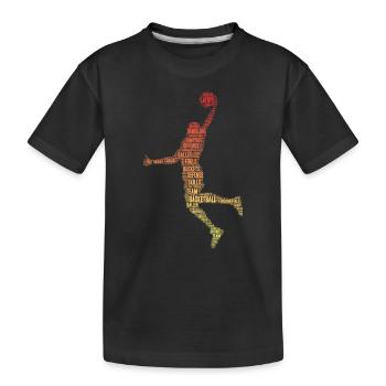 Joueur de basket-ball Dunking Jeunes joueurs de basket-ball - T-shirt bio Premium Enfant - noir - Devant