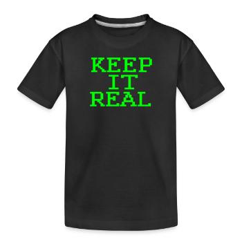 KEEP IT REAL - Kinder Premium Bio T-Shirt - Schwarz - Vorne