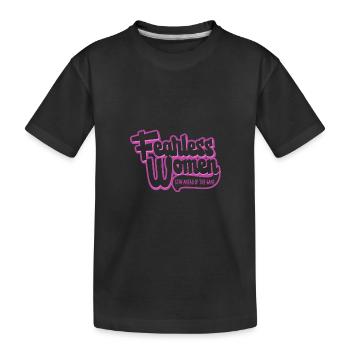 Les femmes intrépides gardent une longueur d’avance - T-shirt bio Premium Enfant - noir - Devant