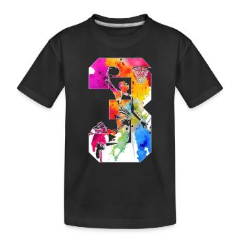 3ÈME ANNIVERSAIRE BASKET-BALL NUMÉRO 3 - T-shirt bio Premium Enfant - noir - Devant