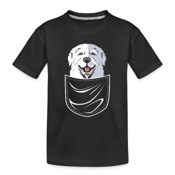 Chien des Pyrénées - T-shirt bio Premium Enfant - noir - Devant