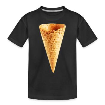 Waffel - Kinder Premium Bio T-Shirt - Schwarz - Vorne