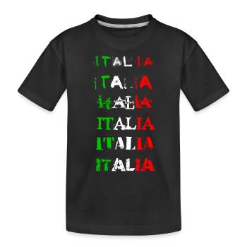 italia - Kids' Premium Organic T-Shirt - black - Front