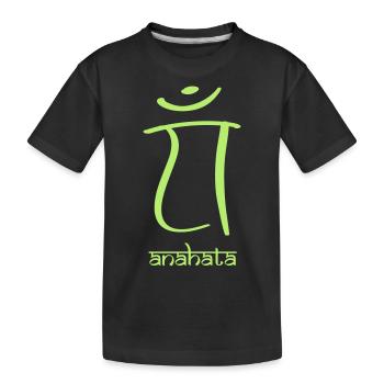 chakra anahata - Kinder Premium Bio T-Shirt - Schwarz - Vorne