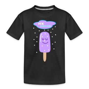 Eis Traum - Kinder Premium Bio T-Shirt - Schwarz - Vorne