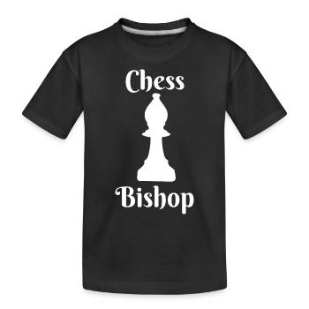 chess bishop piece - Kids' Premium Organic T-Shirt - black - Front
