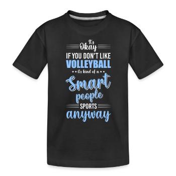 Volleyballer Spiel Team - Kinder Premium Bio T-Shirt - Schwarz - Vorne