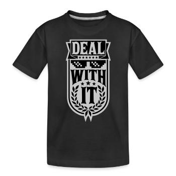 Bannière Traitez-le - T-shirt bio Premium Enfant - noir - Devant