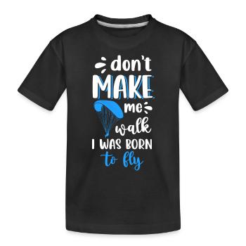 Deltaplane parachute - T-shirt bio Premium Enfant - noir - Devant