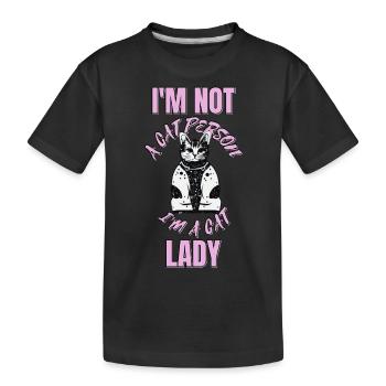 Cat Cats Crazy Cat Lady Cat Man - Kids' Premium Organic T-Shirt - black - Front