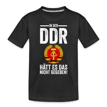 Ostdeutschland Ossi Deutschland DDR - Kinder Premium Bio T-Shirt - Schwarz - Vorne