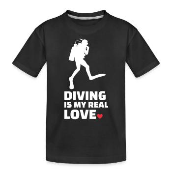 J’adore plonger - T-shirt bio Premium Enfant - noir - Devant