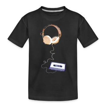 Sound Waves Music blues pop rock dance Hard Rock - Kids' Premium Organic T-Shirt - black - Front