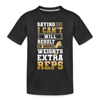 Fitness Trainer Endurance Job - Kids' Premium Organic T-Shirt - black - Front