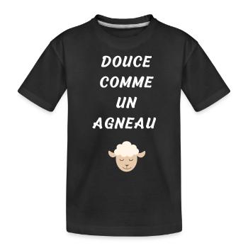 Douce comme un agneau - T-shirt bio Premium Enfant - noir - Devant