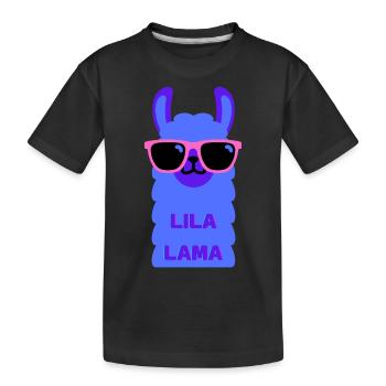 Lama pourpre - T-shirt bio Premium Enfant - noir - Devant